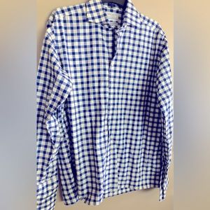 HACKETT London Blue & White Check Mens Shirt  16/41